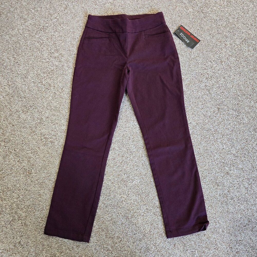 NWT Briggs Petite Maroon Dress Pants Size 4P